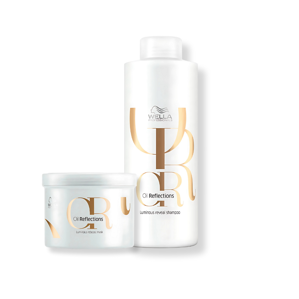 Kit Wella Shampoo 1L e Máscara 500g Oil Reflections