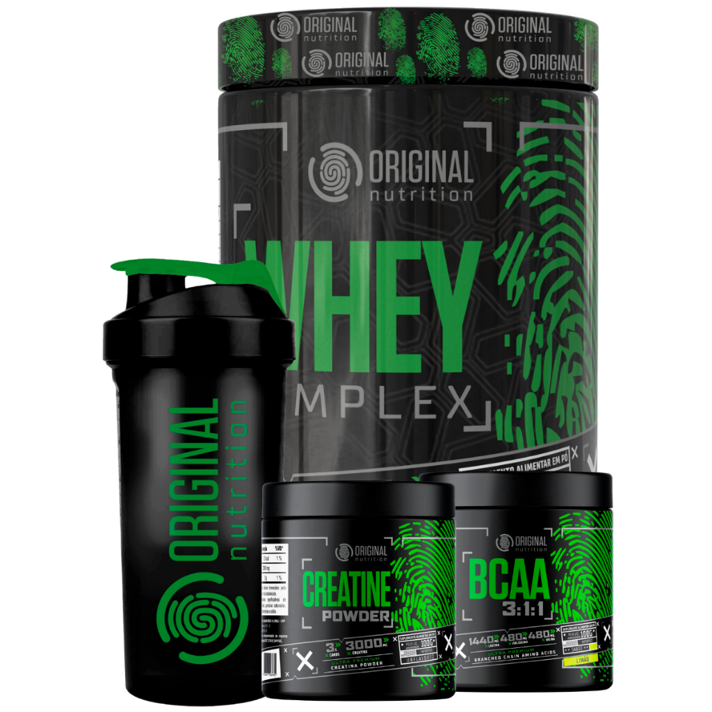 Kit Whey Complex Protein Blend Bcaa Creatina Shaker Original