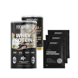 Kit Whey Protein Renova Be Creatina Morning Shot Abacaxi Sachês Sérum