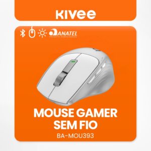 Kivee X Basike Mouse Sem Fio Bluetooth 2.4G Silencioso Ergonômico