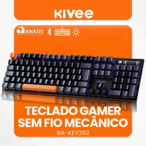Kivee X Basike Teclado Mecânico Switch Vermelho Estrutura em Alumínio