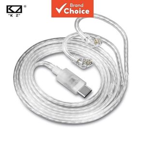 KZ Cabo Original Tipo C para Jack de Fone de Ouvido Fio de — Áudio e Fones
