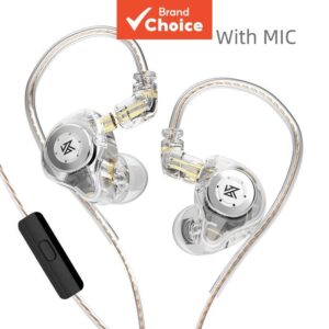 KZ Edx Pro Fones de Ouvido com Fio Monitor Intra-Auricular Dinâmico