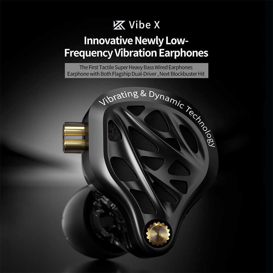 KZ Vibe X Iem Monitor Intra-Auricular 2DD Com Vibrações De Graves