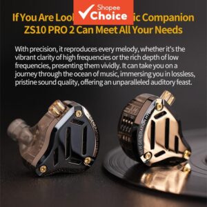 KZ ZS10 Pro 2 Fones De Ouvido 10 Driver Híbrido Monitor