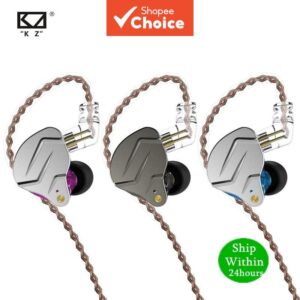 KZ Zsn Pro Fones De Ouvido Intra-Auriculares Com Fio 1DD 1BA Híbrido