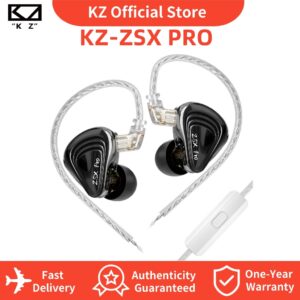 KZ Zsx Pro 12 Driver Híbrido Monitores Intra-Auriculares Fones De