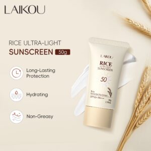 Laikou Arroz Protetor Solar Ultraleve Fps50 PA 50g Proteção De Longa
