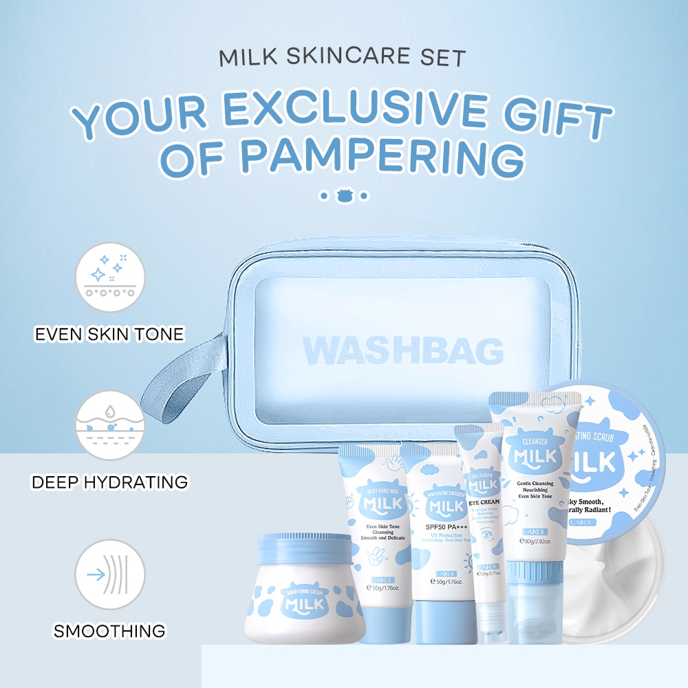 Laikou Kit Skincare Milk 7 Peças Produtos Para Skin Care Facial e — Skincare
