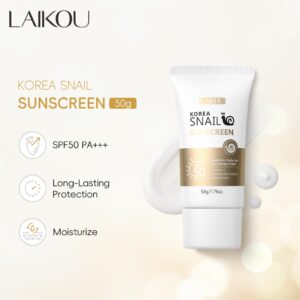 Laikou Korea Caracol Protetor Solar 50g PA Proteção UV Não Gorduroso