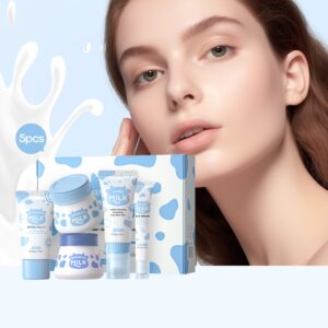 Laikou Milk Skincare Set 5pcs Com Protetor Solar Fps50 Hidratante