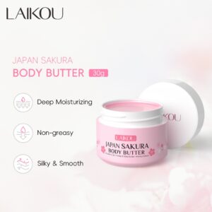 Laikou Sakura Body Butter 30g-Hidratação Intensa Anti-Seca E Perfume