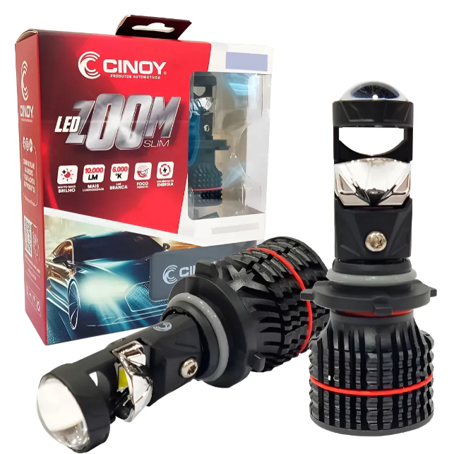 Lâmpada Ultra Led Cinoy Zoom H4 Projetor Canhão 10.000 Lumens 6000k — TV e Vídeo