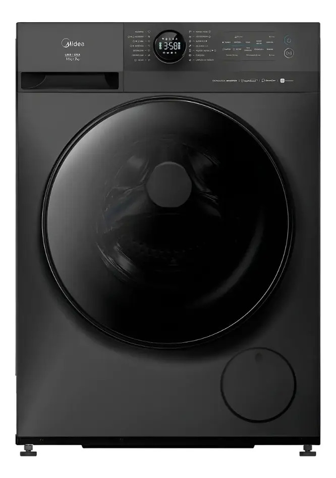 Lavadora de Roupas Lava e Seca 11 Kg Midea MF201D110WB GK Cor Titânio — Lavanderia