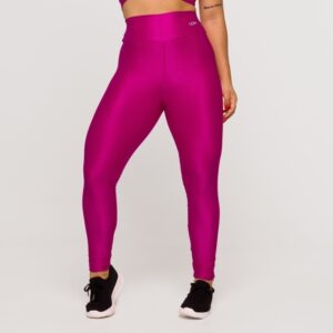 Legging Fitness Feminina Academia Poliamida Texturizada Rosa Crossfit