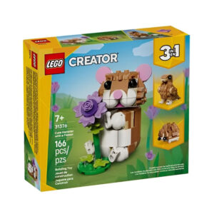 Lego Creator 3 em 1 Hamster Adorável com uma Flor 166 Peças 31376