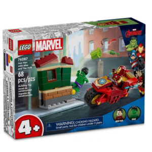 Lego Marvel Homem de Ferro com Bicicleta e o Hulk 68 Peças 76287