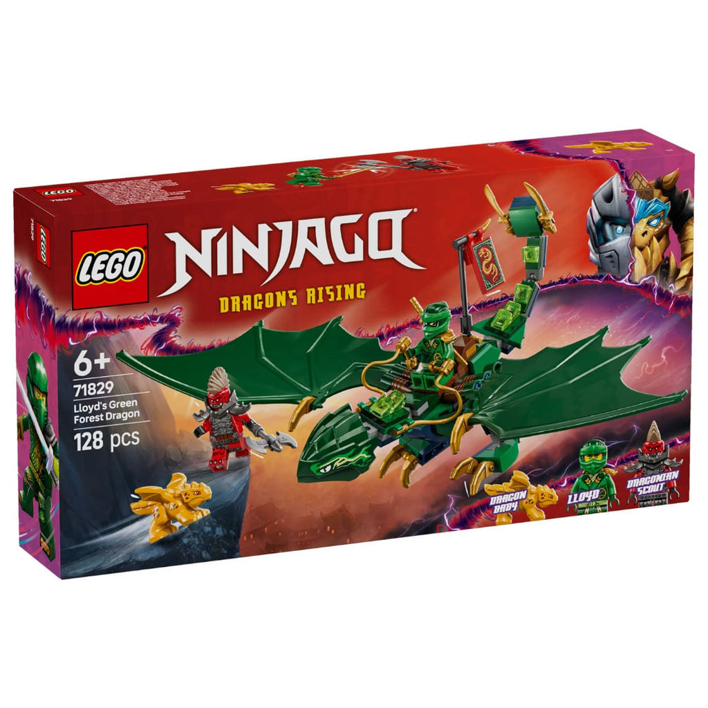 Lego Ninjago Dragão da Floresta Verde do Lloyd 128 Peças 71829 — Brinquedos