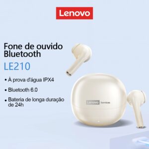 Lenovo LE210 Fone De Ouvido Bluetooth Alta Qualidade De Som ENC Ruído