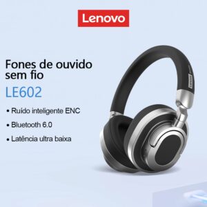 Lenovo LE602 Fone de Ouvido Bluetooth com Redução de Ruído, Toque