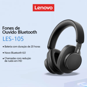 Lenovo LES-105 Fone De Ouvido Bluetooth Alta Fidelidade Qualidade Som