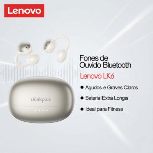 Lenovo LK6 Fone De Ouvido Bluetooth Limpar Alto E Baixo Uso