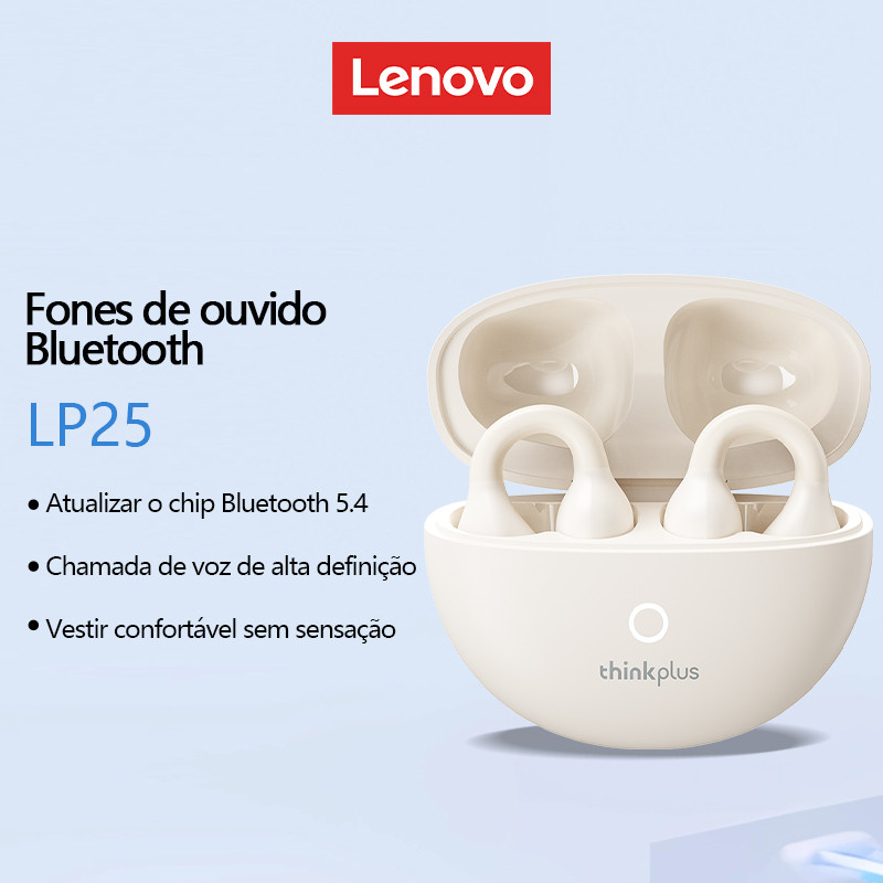 Lenovo LP25 Fone De Ouvido Intra-Auricular Portátil Sem Fio Bluetooth