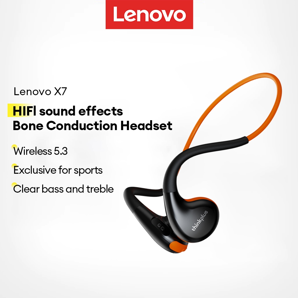 Lenovo X7 Fone de ouvido Bluetooth de condução óssea Conforto — Áudio e Fones