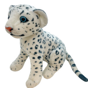 Leopardo de Pelúcia Branco 28cm 1 unidade Rizzo