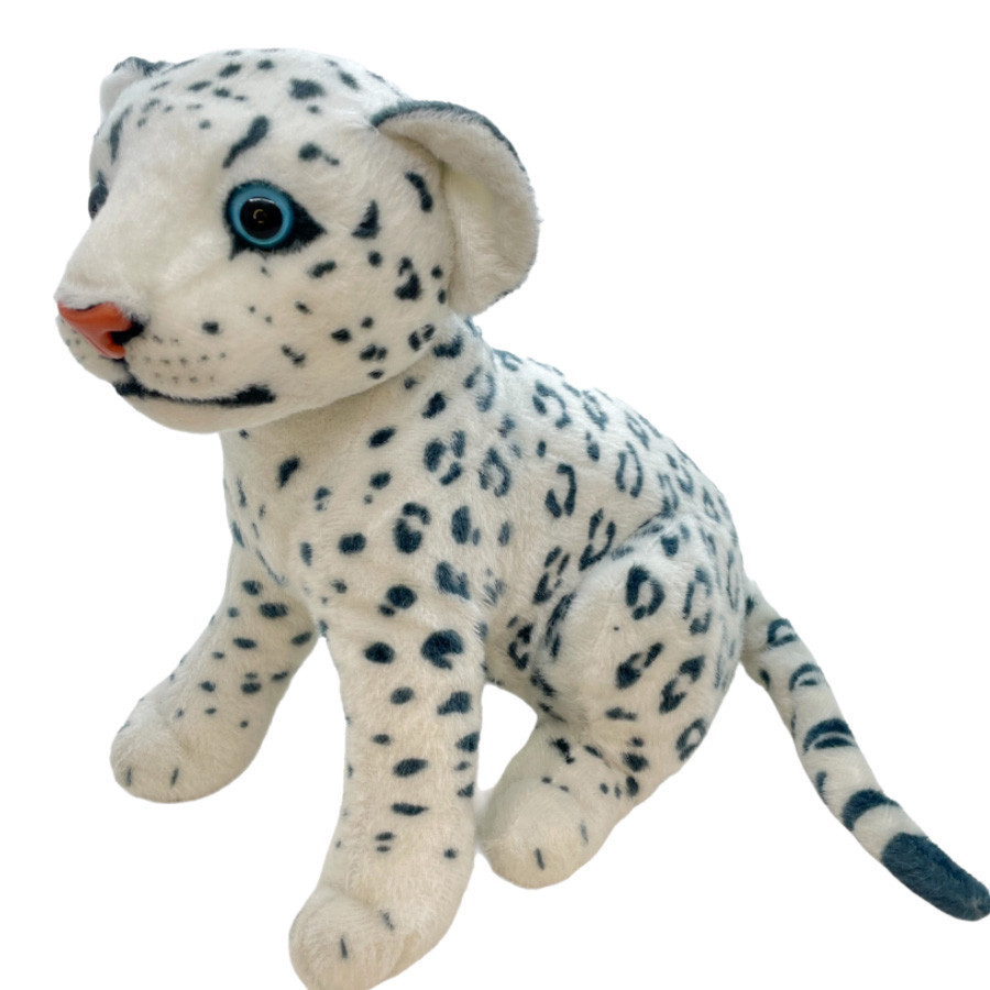 Leopardo de Pelúcia Branco 28cm 1 unidade Rizzo