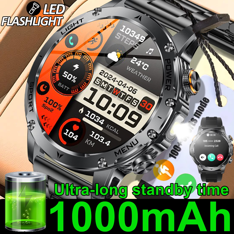 Lige Multifuncional Relógio Inteligente Masculino 1000mAh Grande