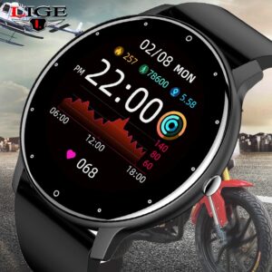 Lige Novo Relógio Smart Watch Men Tela Full Touch Screen Esportivo