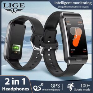Lige Smartwatch Relógio Inteligente 2 Em 1 Com Fones De Ouvido Para