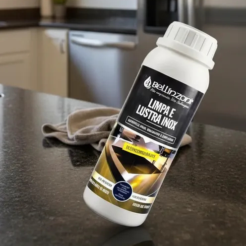 Limpa e Lustra Inox 500ml Desengordura Panelas Fogões Coifas