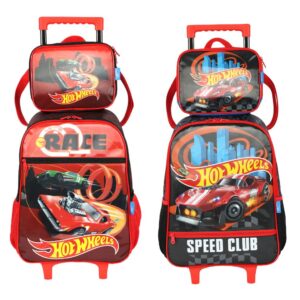 Linha Escolar Infantil Hot Wheels Mochila de Rodinhas, Mochila de