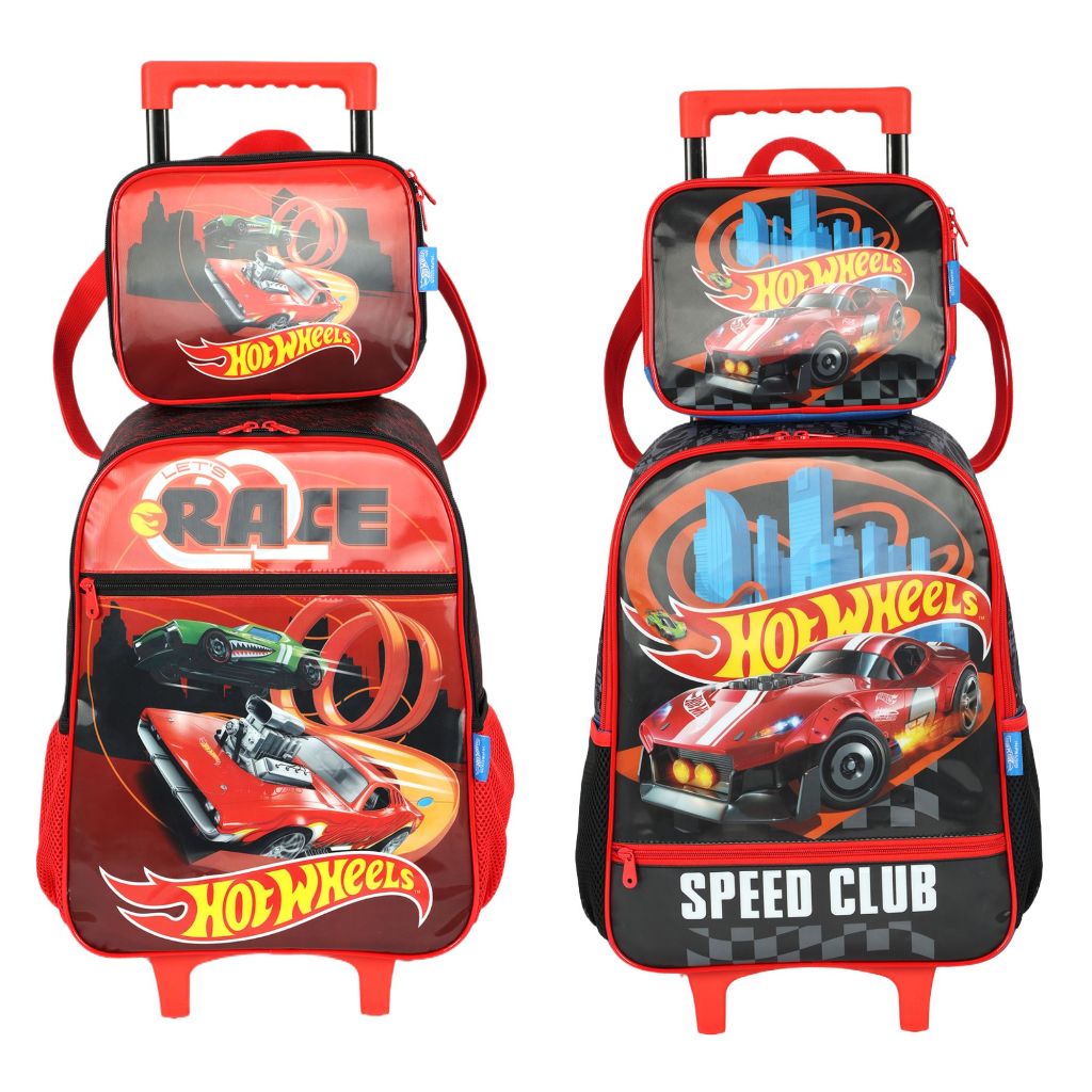 Linha Escolar Infantil Hot Wheels Mochila de Rodinhas, Mochila de — Brinquedos