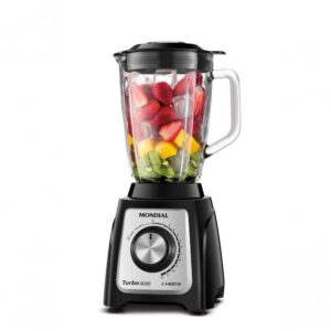 Liquidificador Mondial L-1400-GI Turbo Glass Preto Jarra de Vidro 220V