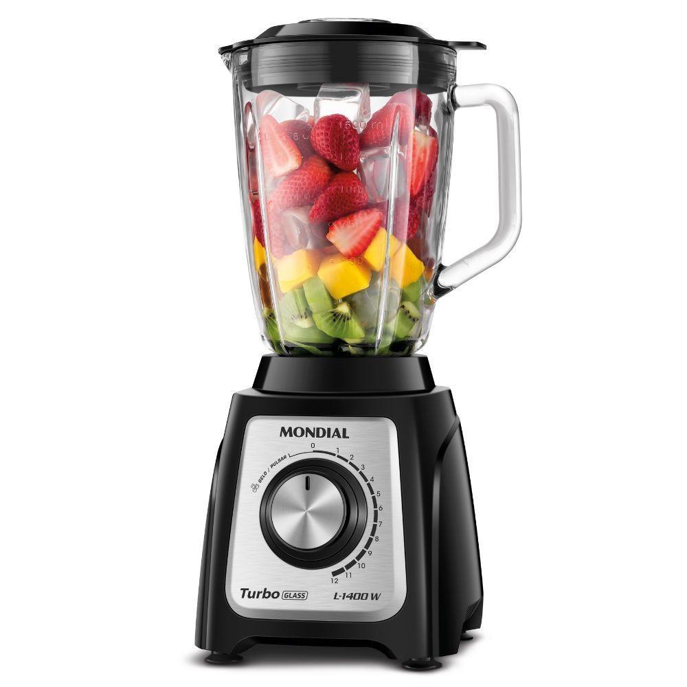 Liquidificador Mondial Turbo Glass Jarra de Vidro