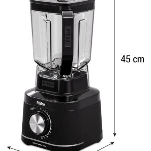 Liquidificador Philco 1500W 3,1L 12 Velocidades com 6 Lâminas PLQ15A
