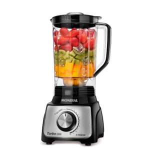 Liquidificador Turbo Mondial Preto e Inox 1100W BI