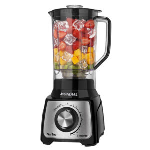 Liquidificador Turbo Mondial Preto e Inox 1200W BI