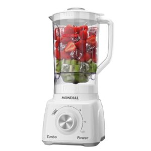 Liquidificador Turbo Power Mondial Branco e Cinza 550W WG