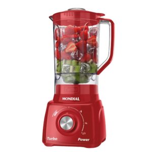 Liquidificador Turbo Power Mondial Vermelho 550W FR