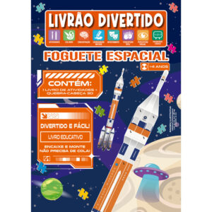 Livrão Divertido Quebra-Cabeça 3D Foguete Espacial