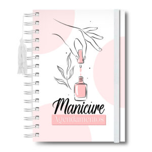 Livro Agendamento Salão de Beleza Manicure Pedicure Caderno Agenda
