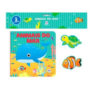 Livro Animais do Mar Livro Banho Com 2 Brinquedos