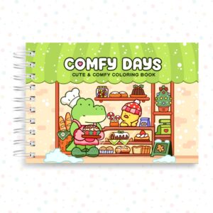 Livro de Colorir Comfy Days 40 Folhas 180 Gramatura Capa Dura Caderno