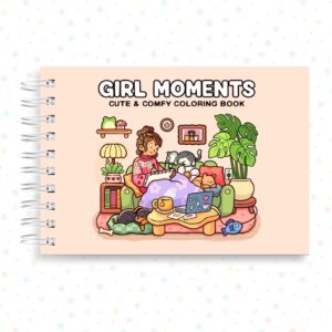 Livro de Colorir Girl Moments 40 Folhas 180 G Capa Dura Caderno