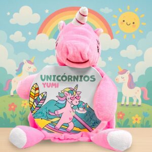 Livro de Colorir Infantil Com Pelúcia Naninha Unicórnios