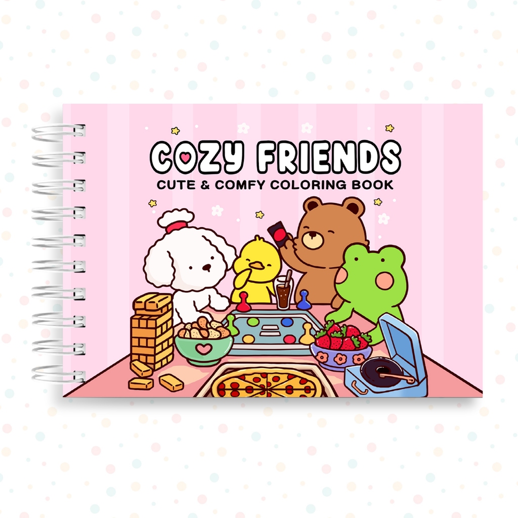 Livro de Colorir Ursinho Cozy Friends 45 Folhas 180 Gramatura Capa